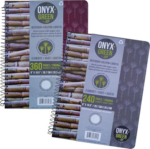 5 Subj Notebook, 180 Perforated Sheets, Sugar Cane Paper, College Ruled in Saudi Arabia