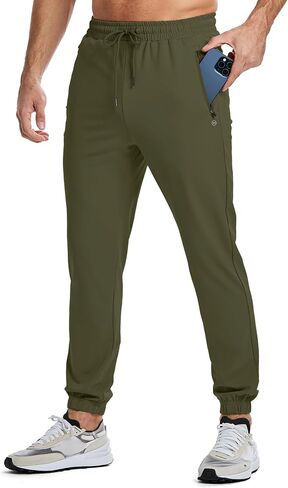 JMIERR Men's Sweatpants with Zipper Pockets Athletic Training Track Joggers Drawstring Stretch Elastic Waist Pants in Saudi Arabia