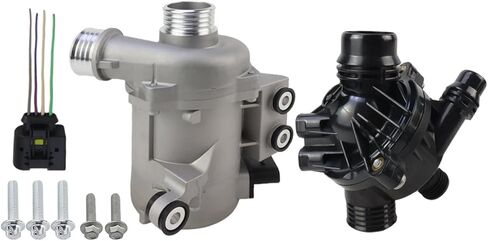 MUNIK Electronic water pump 8-piece set for BMW 1,3,6,7,X1,X3,X5,X4 series 130i,325i,330i,630i,730Li,xDrive25i 28i 25si 30si,3.0si,2.5si Replacement# 11517586925,12521438159,11537549476,07119905400 in Kuwait