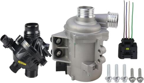 MUNIK Electronic water pump 8-piece set for BMW 1,3,6,7,X1,X3,X5,X4 series 130i,325i,330i,630i,730Li,xDrive25i 28i 25si 30si,3.0si,2.5si Replacement# 11517586925,12521438159,11537549476,07119905400 in Kuwait
