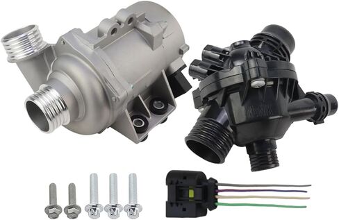 MUNIK Electronic water pump 8-piece set for BMW 1,3,6,7,X1,X3,X5,X4 series 130i,325i,330i,630i,730Li,xDrive25i 28i 25si 30si,3.0si,2.5si Replacement# 11517586925,12521438159,11537549476,07119905400 in Kuwait