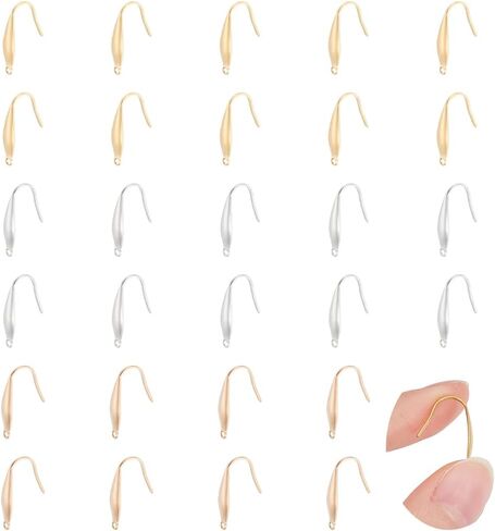 UNICRAFTALE 80Pcs Earring Hooks 316 Stainless Steel Fish Hook Earrings 1.2mm Hole Wire Earring Hooks Hypoallergenic Ear Wires Fish Hooks Earring Findings for DIY Earring Jewelry Making 20x10x4.5mm in Saudi Arabia