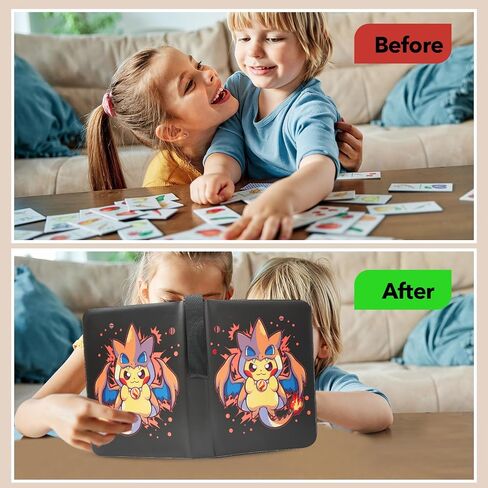 Getsalx Card Binder 9-Pocket, Trading Card Holder Fits 900 Cards with 50 Removable Sleeves, Portable Collection Card Ablum, Game Card Case book With Zipper for Boys and Girls in Saudi Arabia
