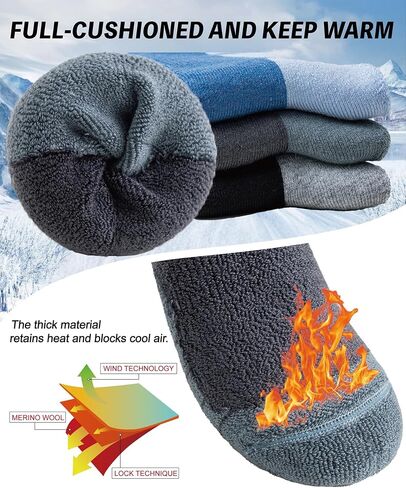 Merino Wool Ski Socks for Men Women, Thick Knee High Thermal Winter Snowboarding Socks with Exquisite Box in Saudi Arabia
