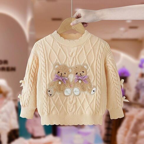Mumetaz Toddler Baby Girl Sweaters Long Sleeve Crewneck Warm Pullover Knit Sweater Fall Winter Baby Girl Clothes in Saudi Arabia
