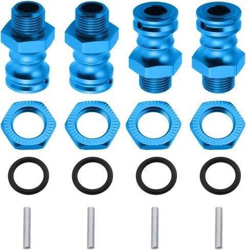 Anodized 17mm Aluminum Wheel Hubs Hex Kit 23MM Extension Adapter with Steel Pin Inner Diameter 8mm + O-Ring for 1:8th RC Hobby Car (Pack of 4pcs) in Saudi Arabia