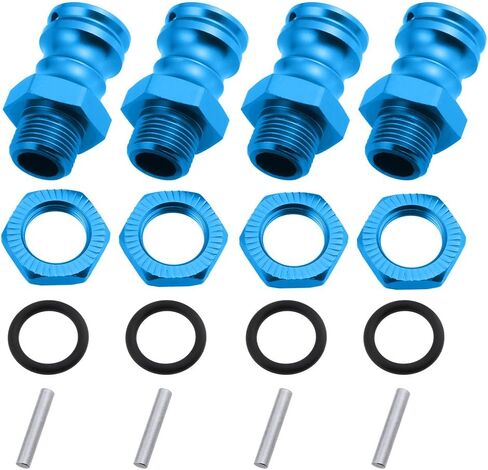 Anodized 17mm Aluminum Wheel Hubs Hex Kit 23MM Extension Adapter with Steel Pin Inner Diameter 8mm + O-Ring for 1:8th RC Hobby Car (Pack of 4pcs) in Saudi Arabia