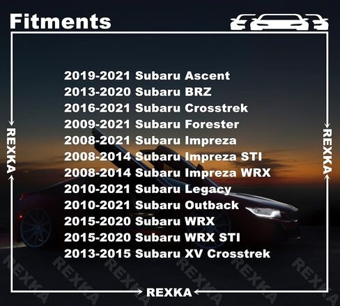 غطاء فتحة تهوية لوحة القلنسوة من Rexka لسيارة Subaru 91486-KJ010 Forester, Impreza, Legacy, Outback & WRX 2008 - On (عبوة من 20 قطعة) in Saudi Arabia