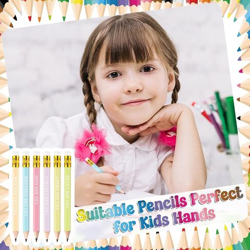 60Pcs Mini Pencils Bulk Inspirational Golf Pencils Half Pencils HB Pencils Short Woodden Pencils Sharpened Pencils with Eraser Short Small Pencils for Kids Student Teacher Office Supplies in Saudi Arabia