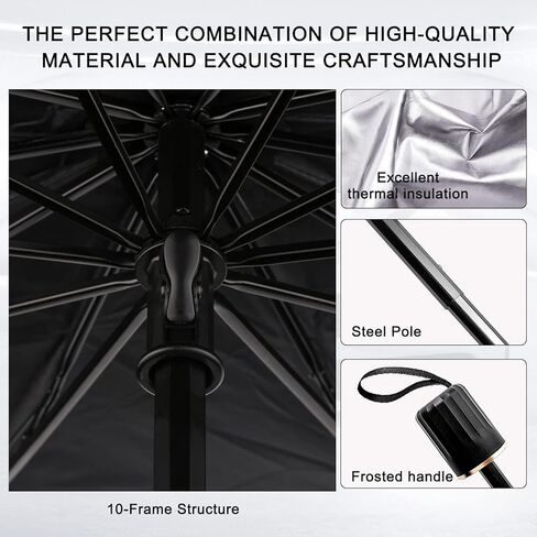عبوة واحدة من مظلة الشمس للزجاج الأمامي للسيارة، مظلة شمسية قابلة للطي للحماية من الأشعة فوق البنفسجية، مظلة مضادة للوهج للوحة القيادة، للسيارات والشاحنات والحماية الداخلية لسيارات الدفع الرباعي، تحافظ على برودة السيارة (كبير #55 بوصة × 31.5 بوصة) in Kuwait