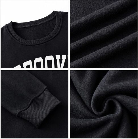 Women's Brooklyn Letter Graphic Print Sweatshirt Oversized Aesthetic Pullover Preppy Crewneck Fleece Hoodie Tops in Saudi Arabia