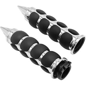 1" / 25mm Universal Motorcycle Hand Grips with Black Non-Slip Rubber Throttle Grip Replacement for Harley Dyna 1992 Replacement for Fatboy 2001-2006