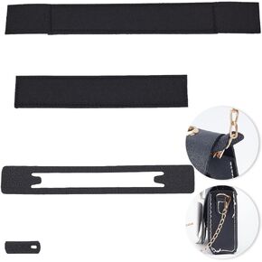 INFUNLY 4PCS/Set Black Leather Base Shaper WOC Bag Base Shaper Wear-Resistant Rectangle Clutch Bag Bottom Pads Felt Base Shaper Saver Purse Chain Protective Sheet for Wallet on Chain Bags Handbag