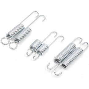 Motoforti Universal Motorcycle Kickstand Spring, Metal, Silver Tone, 6 Pc
