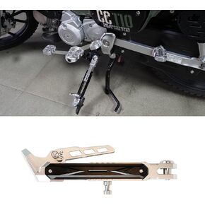 Motorcycle Kickstand Adjustable Foot Side Support Parking Kickstand for Electric Motorbike Parking Foot Side Support Stand (Black)