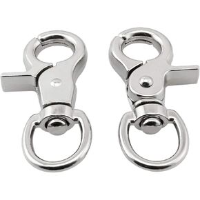 heyous 6pcs Zinc Alloy Trigger Snap Hooks, 360 Degree Swivel Spring Buckle Metal Swivel Clips Heavy Duty Snaps Hook for Webbing, Straps, Wires, Cords, Pet Collars, Leather Belt etc.