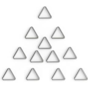 1-1/2 inch Metal Triangle Rings, Heavy Duty Stainless Steel Triangle Loop - Solid Welded for Webbing Straps, DIY Projects, Outdoor Gear