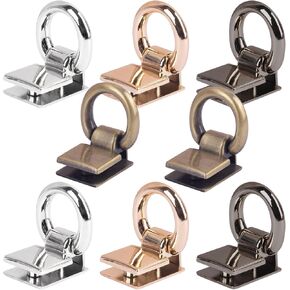 Framendino, 8 Pack Purse Suspension Clasp Metal Side Clip Buckle Handbag Chain Strap Connector for Purse DIY Leather Crafts Hardware Accessories