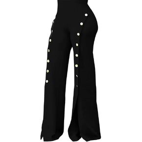 Women's High Waisted Stretchy Bootcut Pull On Dress Pants Casual Work Pants Curves Trousers