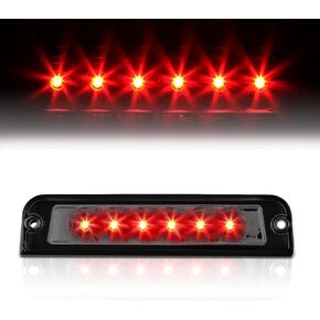 Auto Dynasty Rear High Mount Red Housing LED 3rd Third Tail Brake Light Stop Lamp Compatible with Jeep Wrangler TJ 97-06