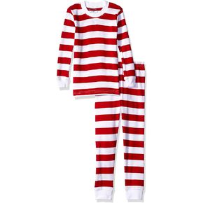 Sara's Prints Boys' Quality Cotton Long John Pajama Set