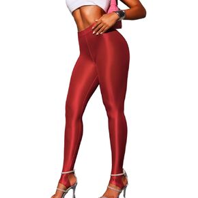 Shiny Leggings for Women, Rave Party Outfits, Sexy Sheer Stirrup Pants High Waist Waisted See Through Mesh Tights