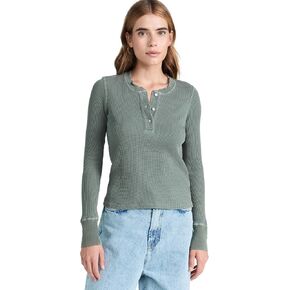 AMO Women's Thermal Henley Tee