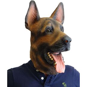 Gmasking 2016 The German Shepherd Head Mask Halloween Party Costume Upgraded Version