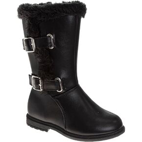 Josmo Kids Fashion Boots Girls - Comfort Strap Design Cozy Faux Fur Lining