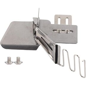 GLOGLOW 4-Fold Sewing Machine Flat Seamer Folder Binding Attachment Tape Sewing Hemmer Double Folder Stretch Cylinder for Industrial Lockstitch Machine Accessories(38mm)