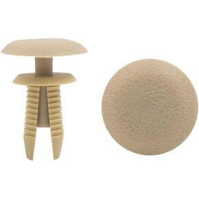 uxcell 40 Pcs 8mm Beige Truck Car Auto Bumper Fender Plastic Rivets Push in Type Clips Universal
