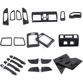 HIGH FLYING for Subaru WRX STi 2016-2019 2020 2021 Car Accessories Carbon Fiber Grain Cover Trim Full Kit ABS 26pcs (NOT Fit 2015 Model)