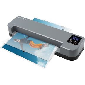 SINCHI 4-Roller Commercial Laminator Machine with LCD Display, 3-10 Mil, 55-Second Warm-up, 43 inches/Minute, 13-inch Thermal Laminating Machine for Office, School, Home