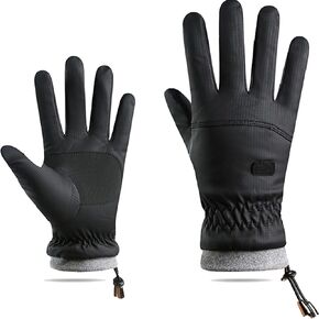 IZUS Men Waterproof Cold-Weather-Gloves Touchscreen Windproof-Ski-Gloves Thermal-Fleece Cycling-Gloves Winter Outdoor Sport Warm
