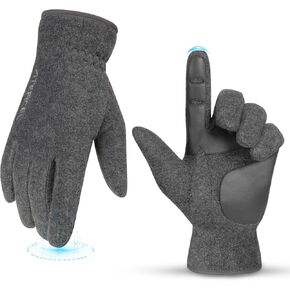ATERCEL Winter Gloves for Men Women, Thermal Gloves for Cold Weather Women Men Snow Warm Gloves Touchscreen Finger for Runing Biking Cycling Driving
