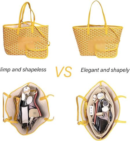 Bag Organizer For Tote, Felt Purse Organizer Insert,Small Makeup Bag For Handbags,Purse Organizer For Women (Beige, M) in Saudi Arabia