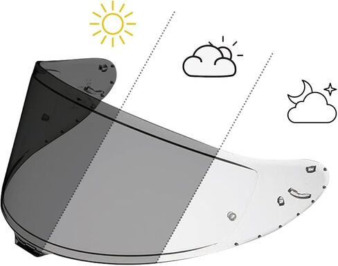 CWR-F2 Photochromic Face Shield Visor Replacement, Compatible Accessories for RF-1400, Z8, NXR7 Motorcycle Helmets UV Protection（Light Smoke） in Saudi Arabia