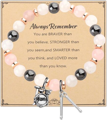 WSNANG Drummer Gifts Drum Bracelet Drumsticks Drum Kit Pendent Bracelet Drum Player Gifts Drum Jewelry Drumming Gifts in Kuwait