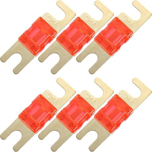 X AUTOHAUX 6 قطعة 120A AFS Mini ANL فيوز استبدال الحماية الكهربائية لسيارة شاحنة دراجة نارية قارب أقراص صوتية in Saudi Arabia