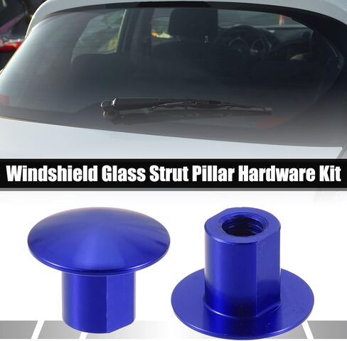 ACROPIX Rear Window Windshield Glass Strut Pillar Hardware Kit Fit for Honda Civic 3Dr Hatchback - Pack of 8 Blue in Saudi Arabia