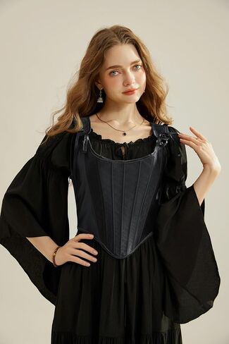 Scarlet Darkness Corset Tops for Women Renaissance Boned Overbust Bustier Corset Top in Saudi Arabia