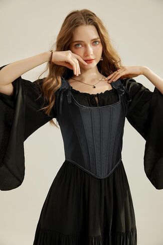Scarlet Darkness Corset Tops for Women Renaissance Boned Overbust Bustier Corset Top in Saudi Arabia