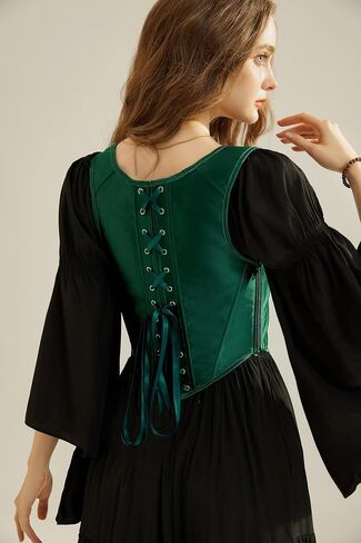 Scarlet Darkness Corset Tops for Women Renaissance Boned Overbust Bustier Corset Top in Saudi Arabia