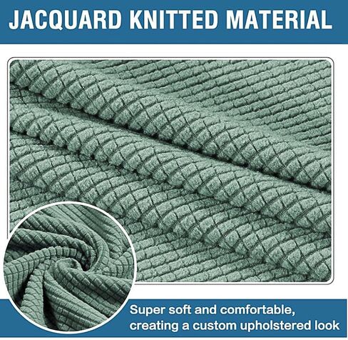 Ottoman Cover Rectangle, Stretch Jacquard Storage Ottoman Cover Rectangle Removable Storage Bench Cover Folding Ottoman Covers with Elastic Bands Ties Large Sage in Saudi Arabia