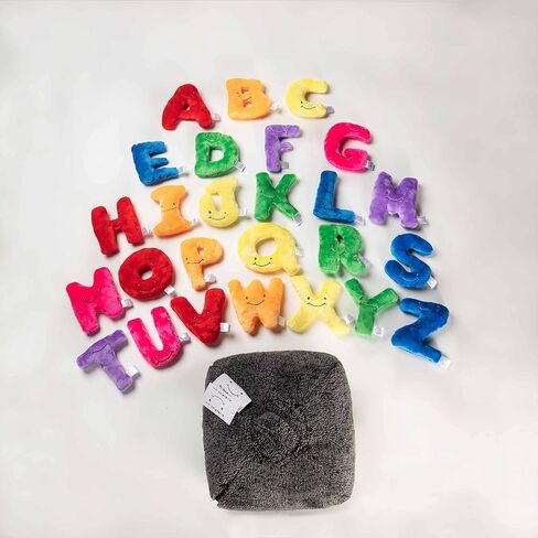 حرف W من القطيفة التعليمية - حروف أبجدية محشوة باللون البرتقالي اليوسفي 4 بوصات - ألعاب قابلة للغسل في الغسالة - هدايا مثالية للتوعية باللغة التعليمية وهدايا التعرف على الحروف الأبجدية للأطفال من سن 3 و4 و5 سنوات in Kuwait