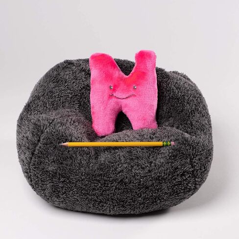 حرف W من القطيفة التعليمية - حروف أبجدية محشوة باللون البرتقالي اليوسفي 4 بوصات - ألعاب قابلة للغسل في الغسالة - هدايا مثالية للتوعية باللغة التعليمية وهدايا التعرف على الحروف الأبجدية للأطفال من سن 3 و4 و5 سنوات in Kuwait