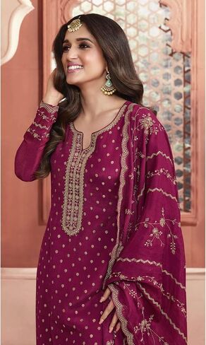 Heavy Embroidery Worked Salwar Kameez Palazzo Pant Suits Ready to Wear Trouser Pant Dress in Saudi Arabia