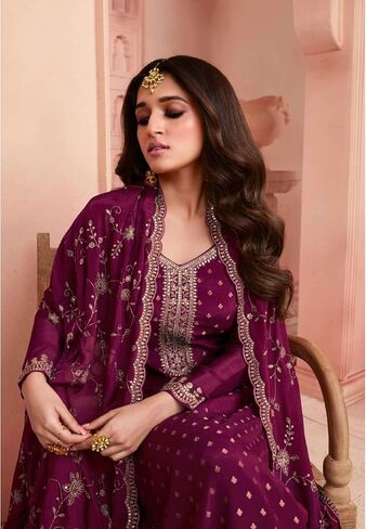 Heavy Embroidery Worked Salwar Kameez Palazzo Pant Suits Ready to Wear Trouser Pant Dress in Saudi Arabia