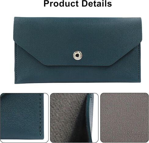 PU Leather Money Cash Envelopes Bag Reusable Cash Wallets for Cash Check Billing Green in Kuwait