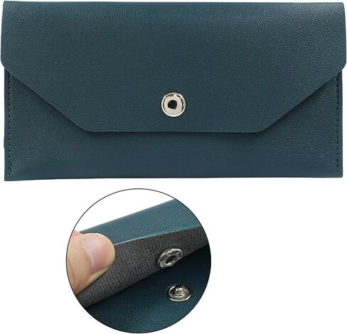 PU Leather Money Cash Envelopes Bag Reusable Cash Wallets for Cash Check Billing Green in Kuwait